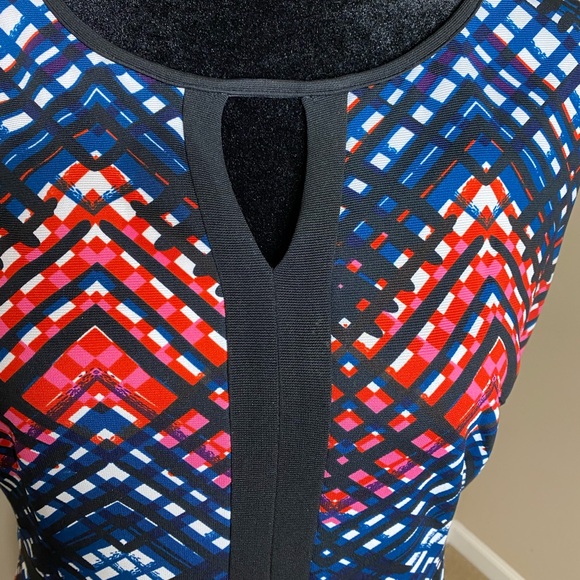 ILE New York Black Sleeveless Dress with Multi-color Accents - Picture 5 of 10